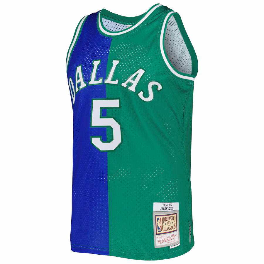 Jason Kidd, Dallas Mavericks, 1994/95, Blu/Verde