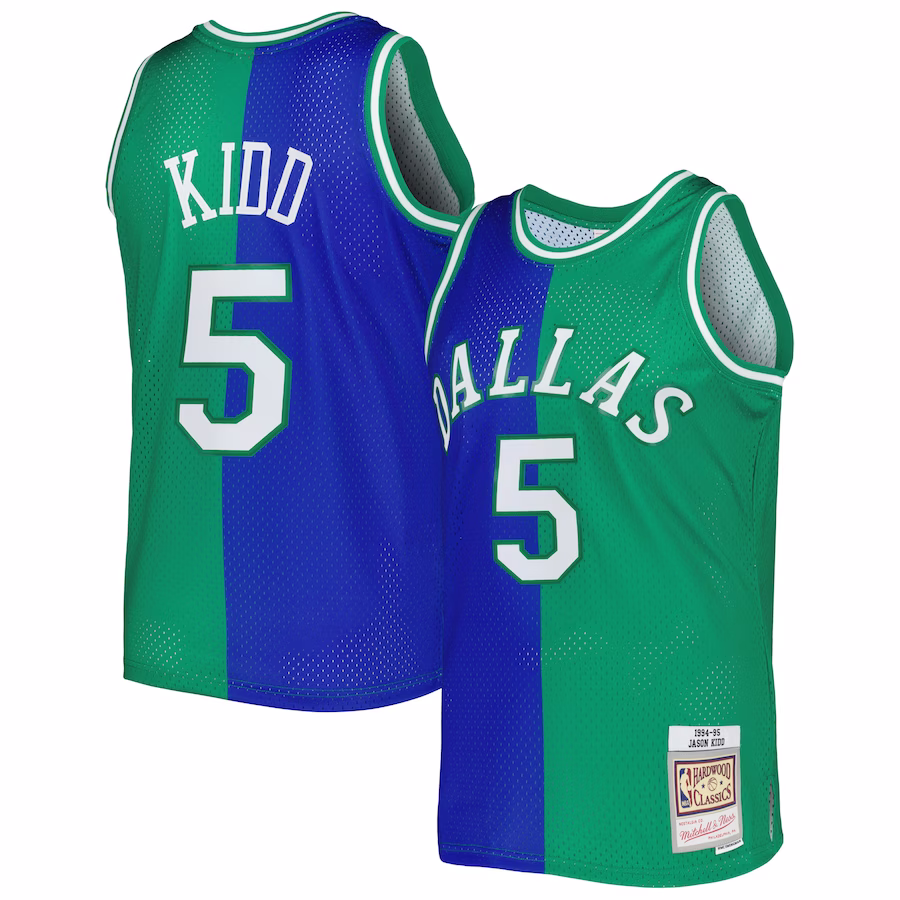Jason Kidd, Dallas Mavericks, 1994/95, Blue/Green