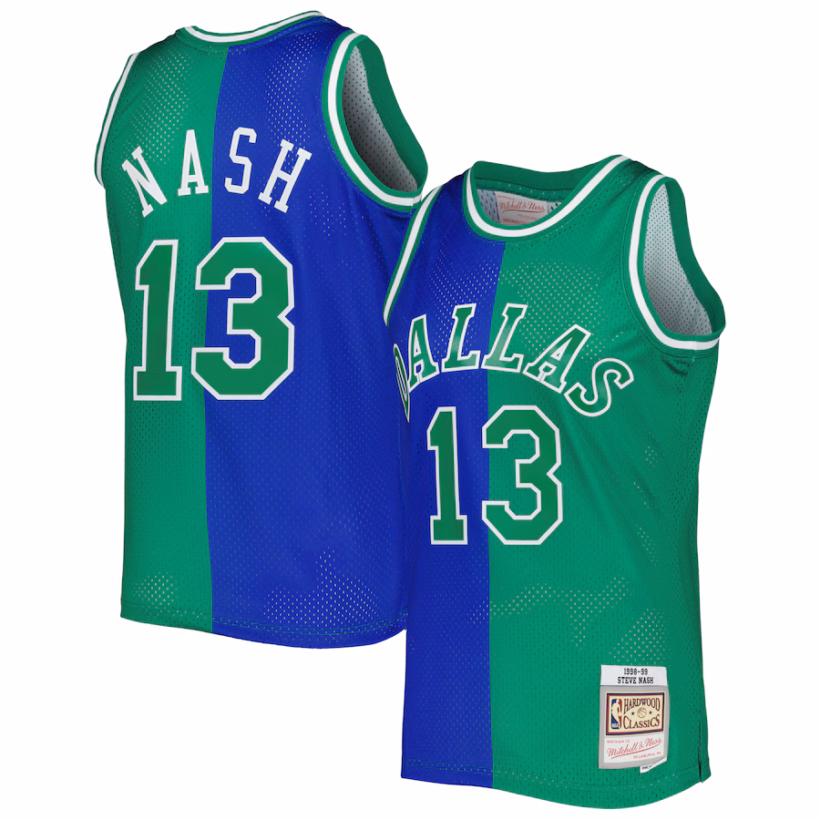 Steve Nash, Dallas Mavericks, 1998/99, Blue/Green