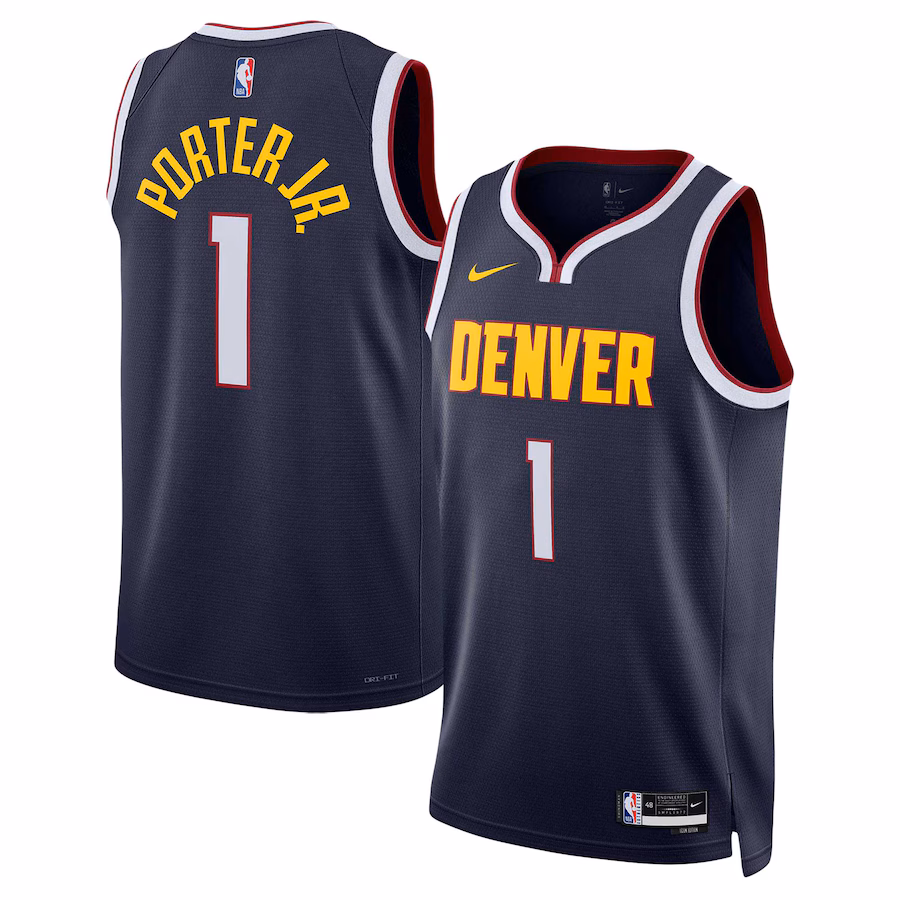 Michael Porter Jr., Denver Nuggets, Icon Edition, Navy Blue