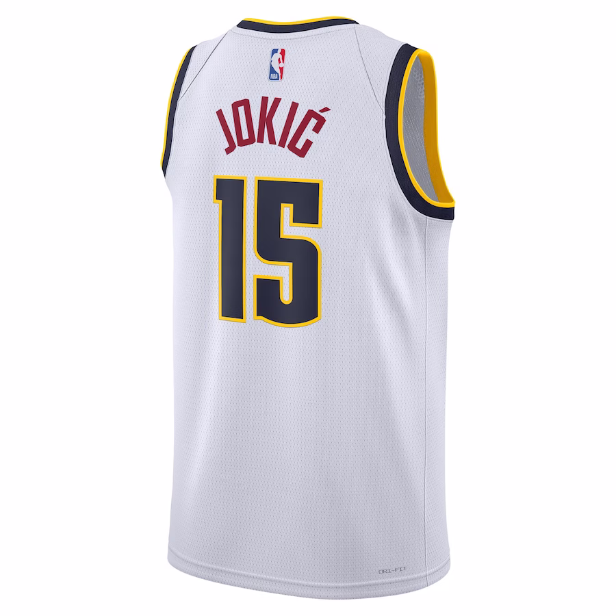Nikola Jokic, Denver Nuggets, Édition Association, Blanc