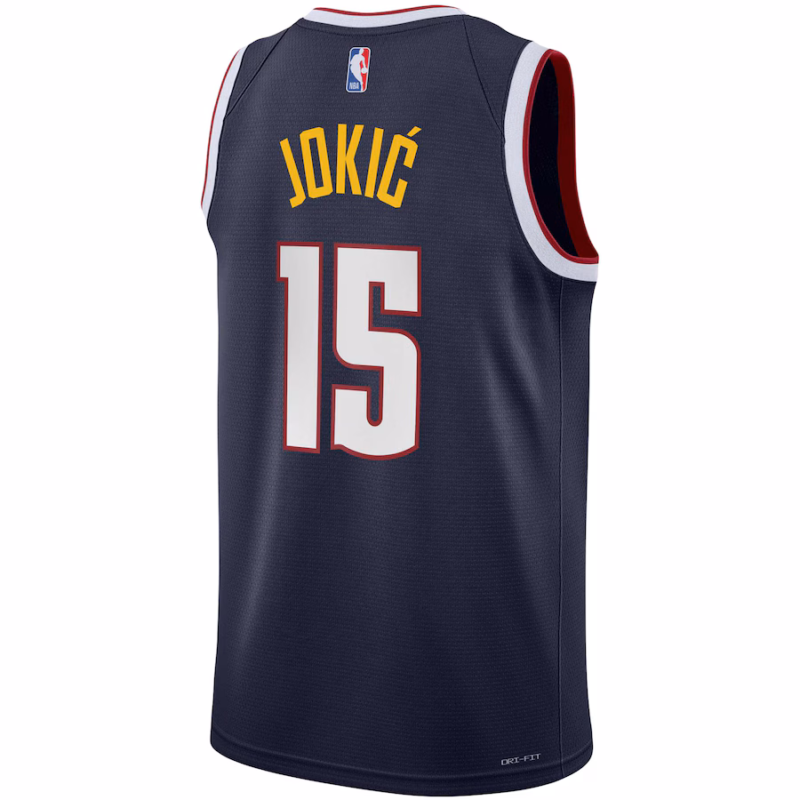 Nikola Jokic, Denver Nuggets, Edizione Icon, Blu Marinaio