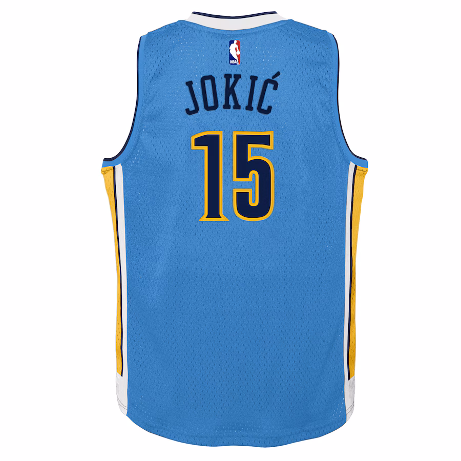 Nikola Jokic, Denver Nuggets, Hardwood Classics Swingman 2016/17, Hellblau
