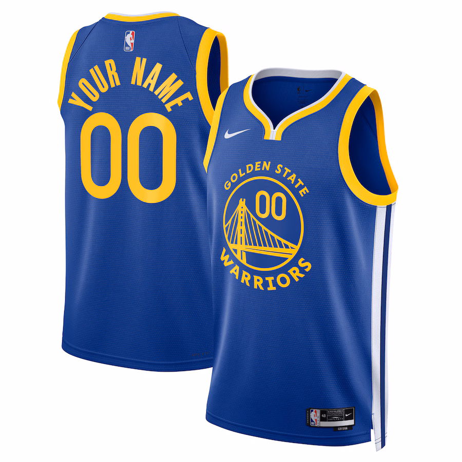 Golden State Warriors, Unisex Custom Jersey Royal Edition, Icon Edition, Blue