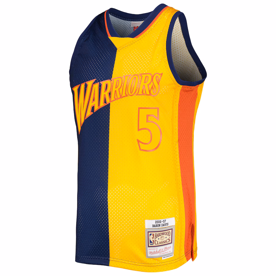 Baron Davis, Golden State Warriors, 2006/07, Marineblau/Gold