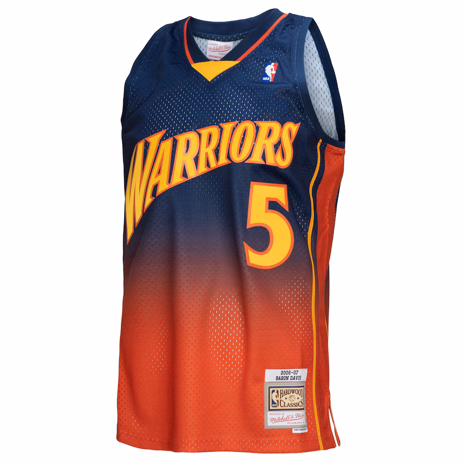 Baron Davis, Golden State Warriors, 2006/07 Classic, Navy Blue/Orange
