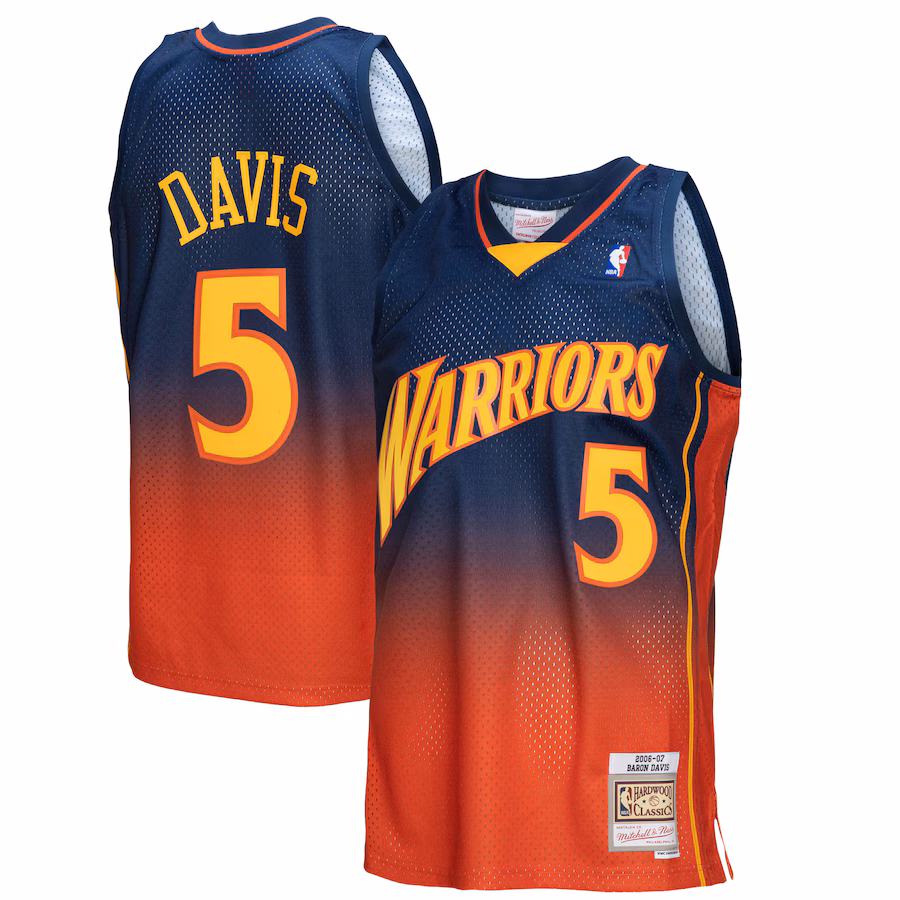 Baron Davis, Golden State Warriors, 2006/07 Classic, Navy Blue/Orange