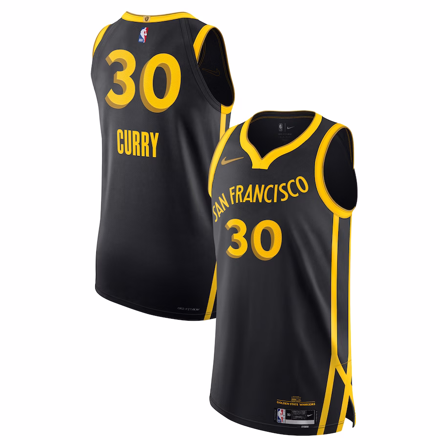 Stephen Curry, Golden State Warriors, City Edition, Black