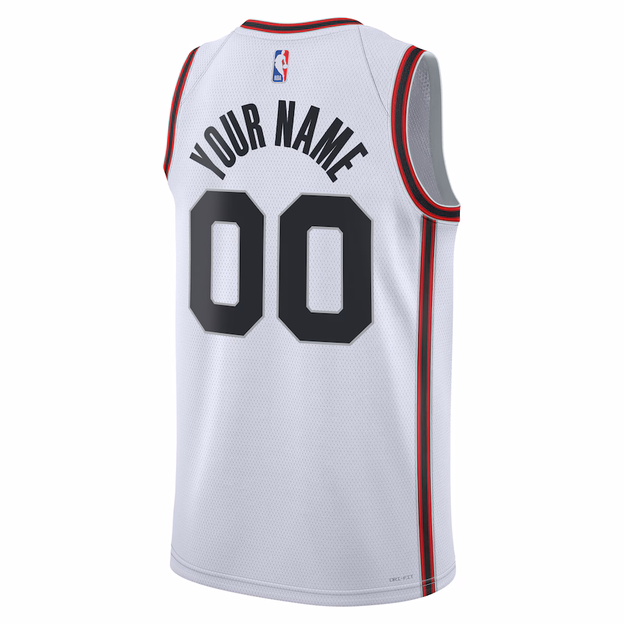 Houston Rockets, Maillot personnalisé unisexe 2024/25, Édition City, Blanc