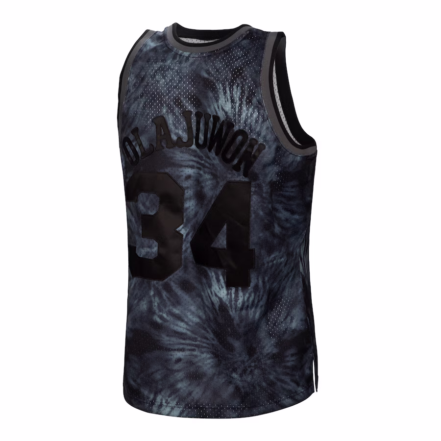 Hakeem Olajuwon, Houston Rockets, 1993/94 Tie-Dye Swingman Jersey, Black
