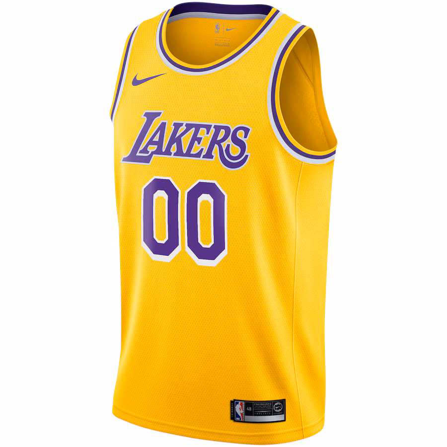 Jersey personnalisé des Los Angeles Lakers, Édition Icon, Or