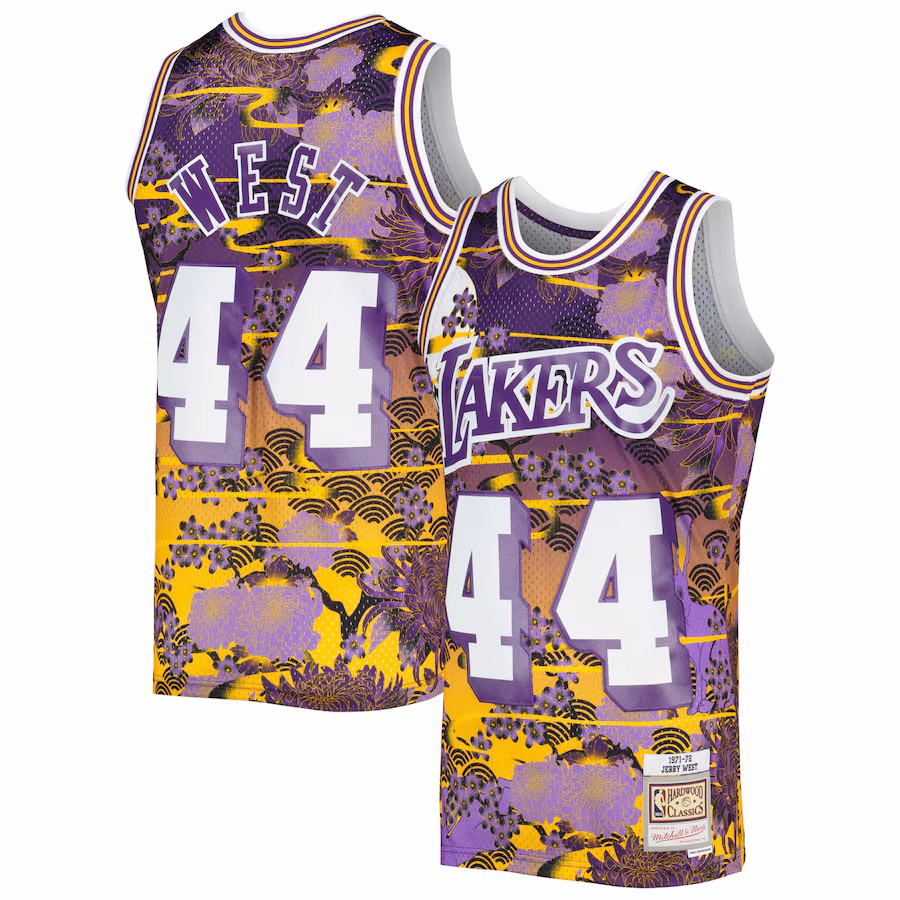 Jerry West, Los Angeles Lakers, 1971/72 Classic Lunar New Year Fan Edition Jersey, Purple