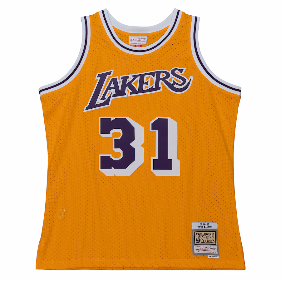 Kurt Rambis, Los Angeles Lakers, 1984/85 Season Fan Edition Jersey, Gold