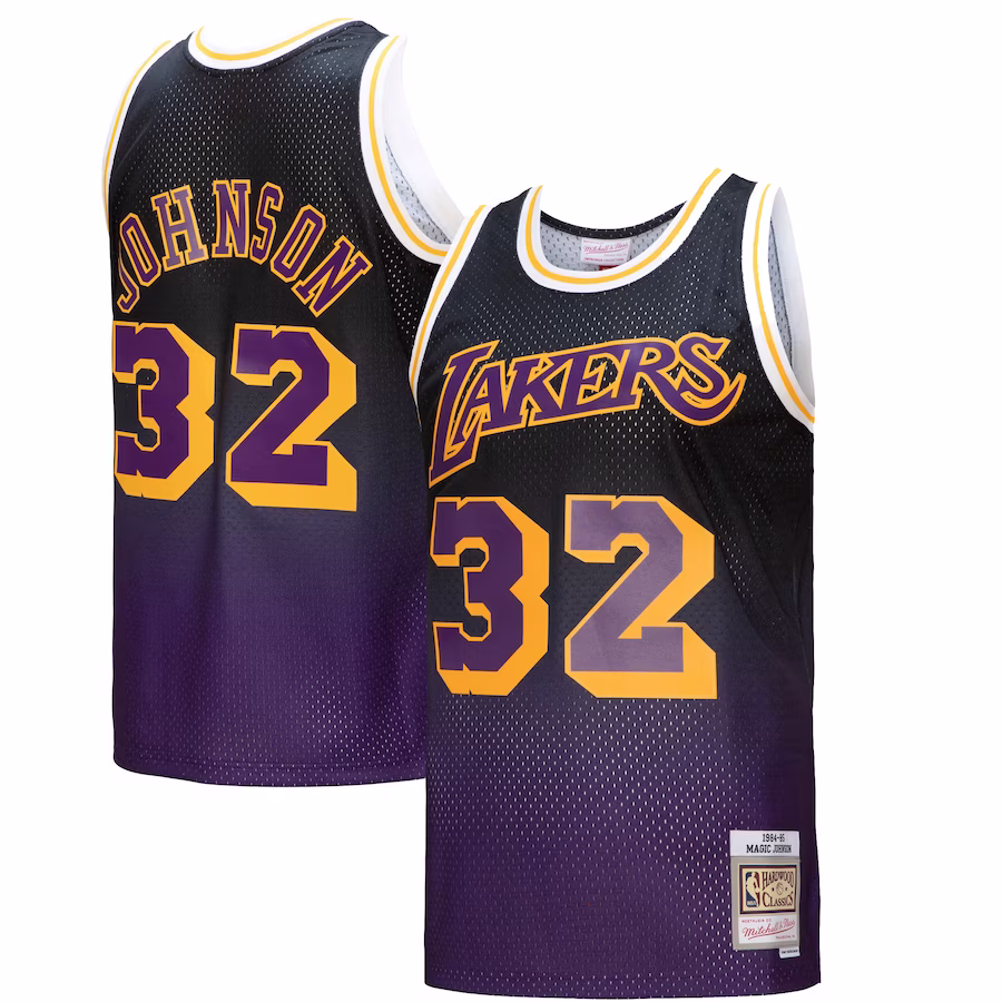 Magic Johnson, Los Angeles Lakers, 1984/85 Classics, Purple/Black