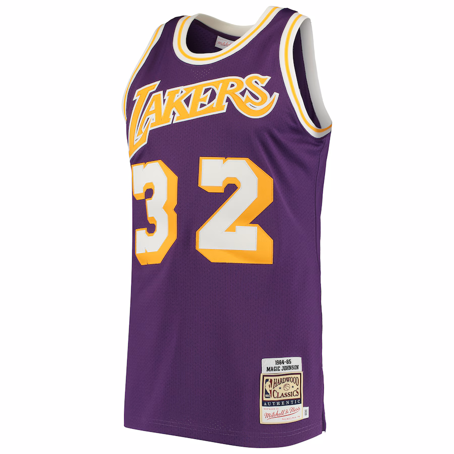 Magic Johnson, Los Angeles Lakers, Maglia Hardwood Classics 1984/85, Viola