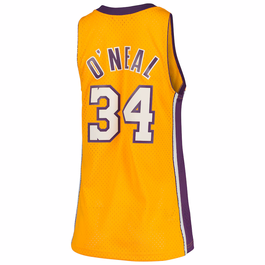 Shaquille O'Neal, Los Angeles Lakers, Women's, 1999/00, Hardwood Classics, Gold