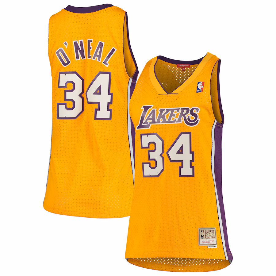 Shaquille O'Neal, Los Angeles Lakers, Women's, 1999/00, Hardwood Classics, Gold