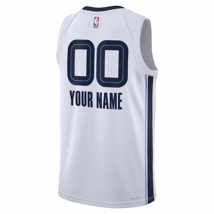 Memphis Grizzlies Badge Jersey, Association Edition, White