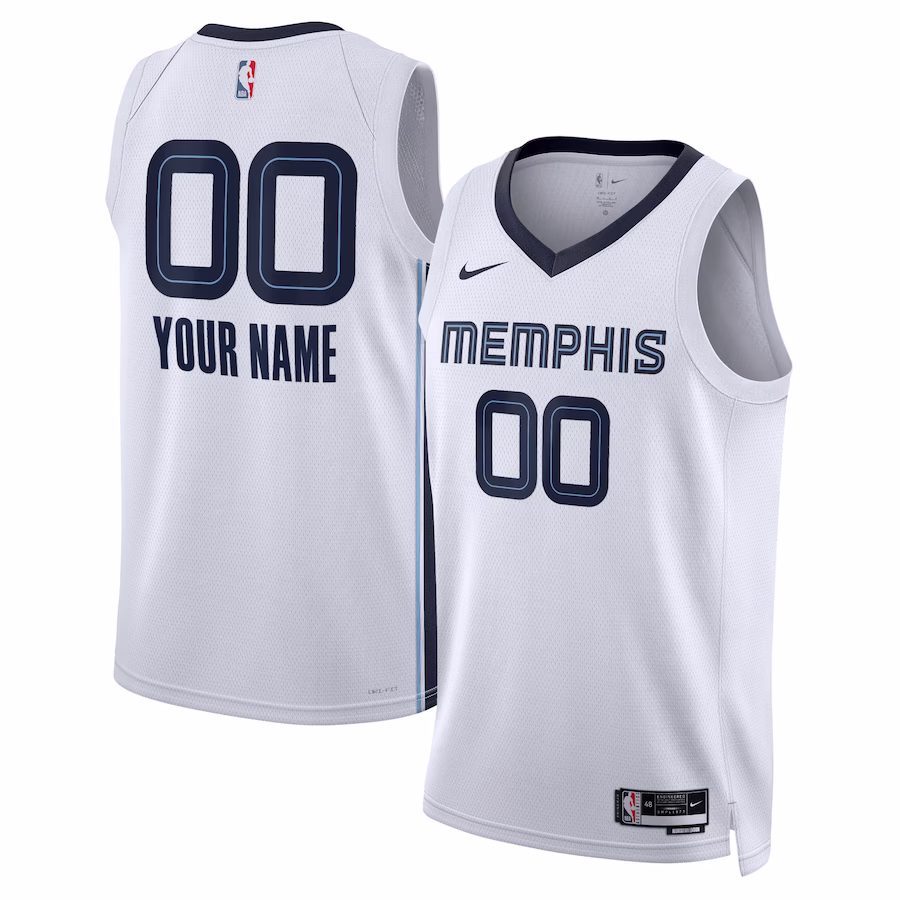 Memphis Grizzlies Maglia Badge, Edizione Associativa, Bianca