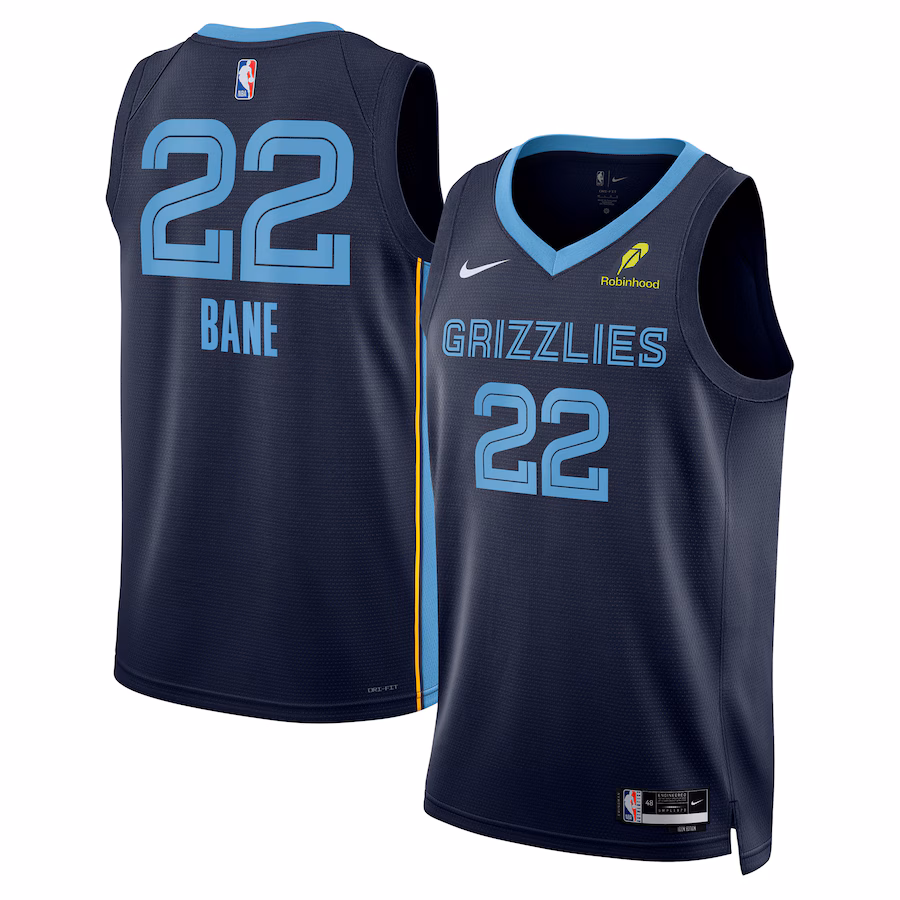 Desmond Bane, Memphis Grizzlies, Edizione Icona, Blu marinaio