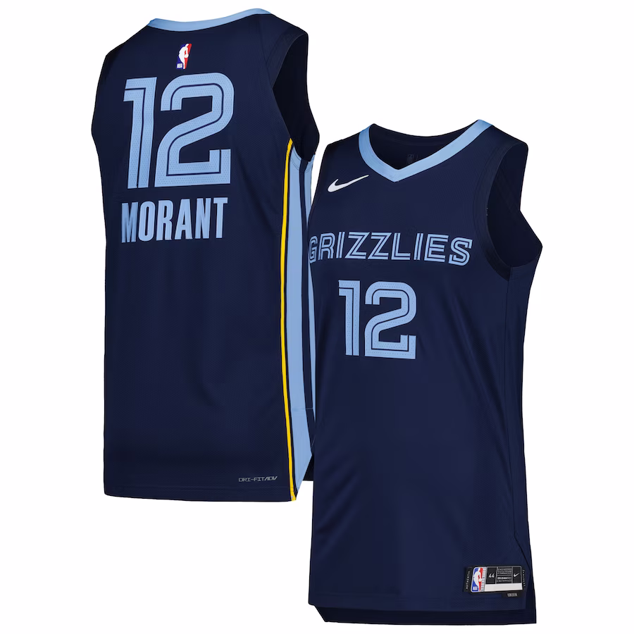 Ja Morant, Memphis Grizzlies, Icon Edition, Navy Blue