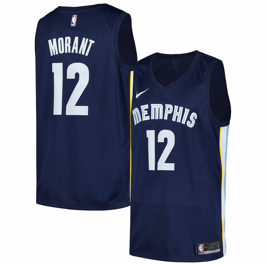 Ja Morant, Memphis Grizzlies, Icon Edition, Navy Blue
