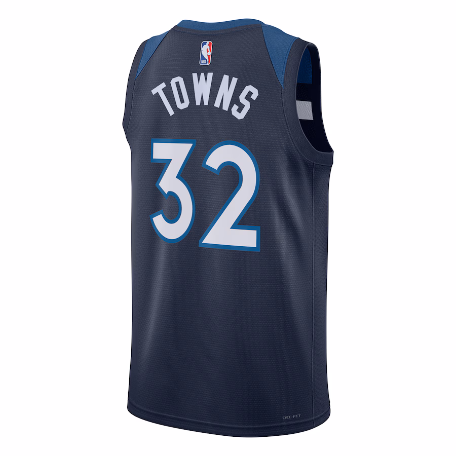 Karl Anthony Towns Minnesota Timberwolves Icon Edition Navy Blue
