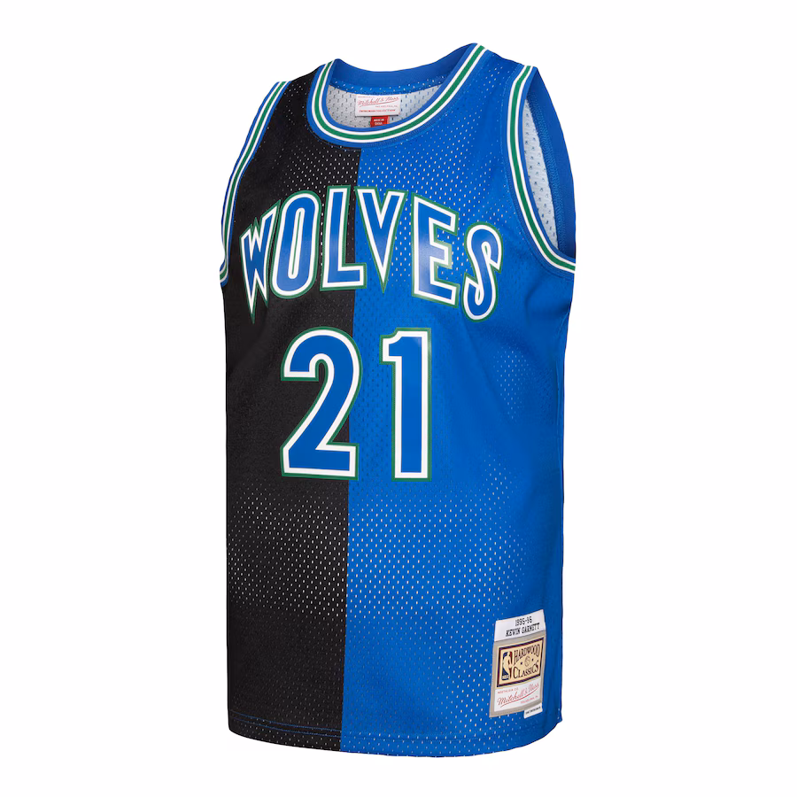 Jersey azul de Kevin Garnett de los Minnesota Timberwolves en 1995-96