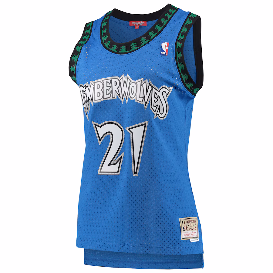 Kevin Garnett, Minnesota Timberwolves, Versione Donna della Collezione Hardwood Classics, Blu
