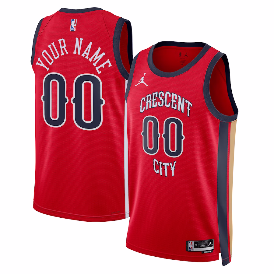 New Orleans Pelicans, Custom Jersey, Statement Edition, Red