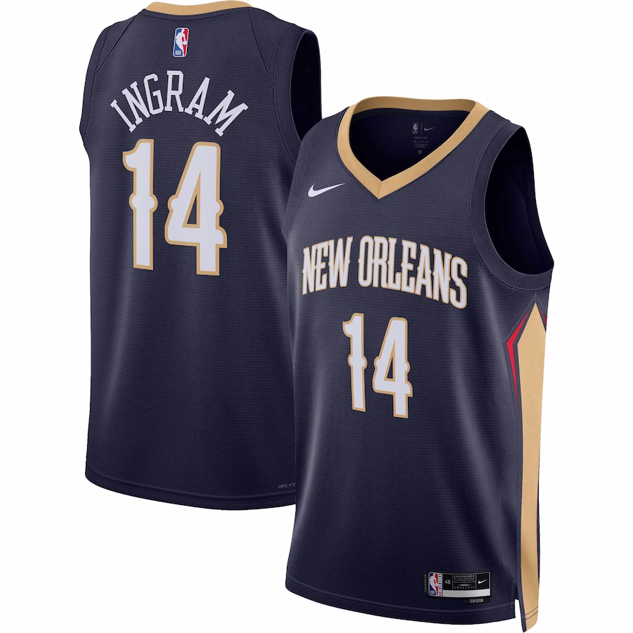 Brandon Ingram, New Orleans Pelicans, Icon Edition, Navy Blue