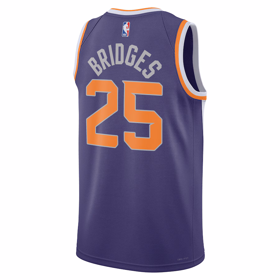 Maglia Swingman unisex di Mikal Bridges per i Phoenix Suns - Edizione Icona - Viola