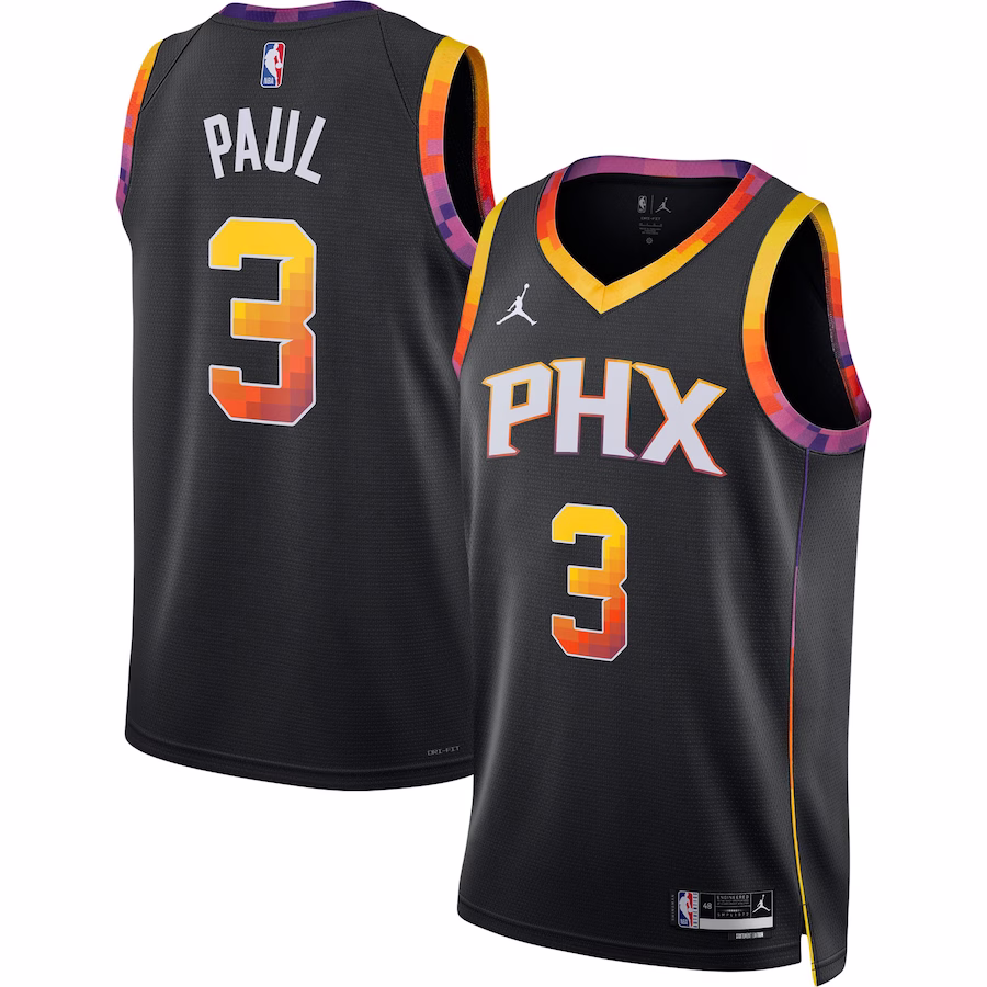 Maglia Swingman Unisex di Chris Paul per i Phoenix Suns di Jordan Brand - Edizione Dichiarazione - Nero