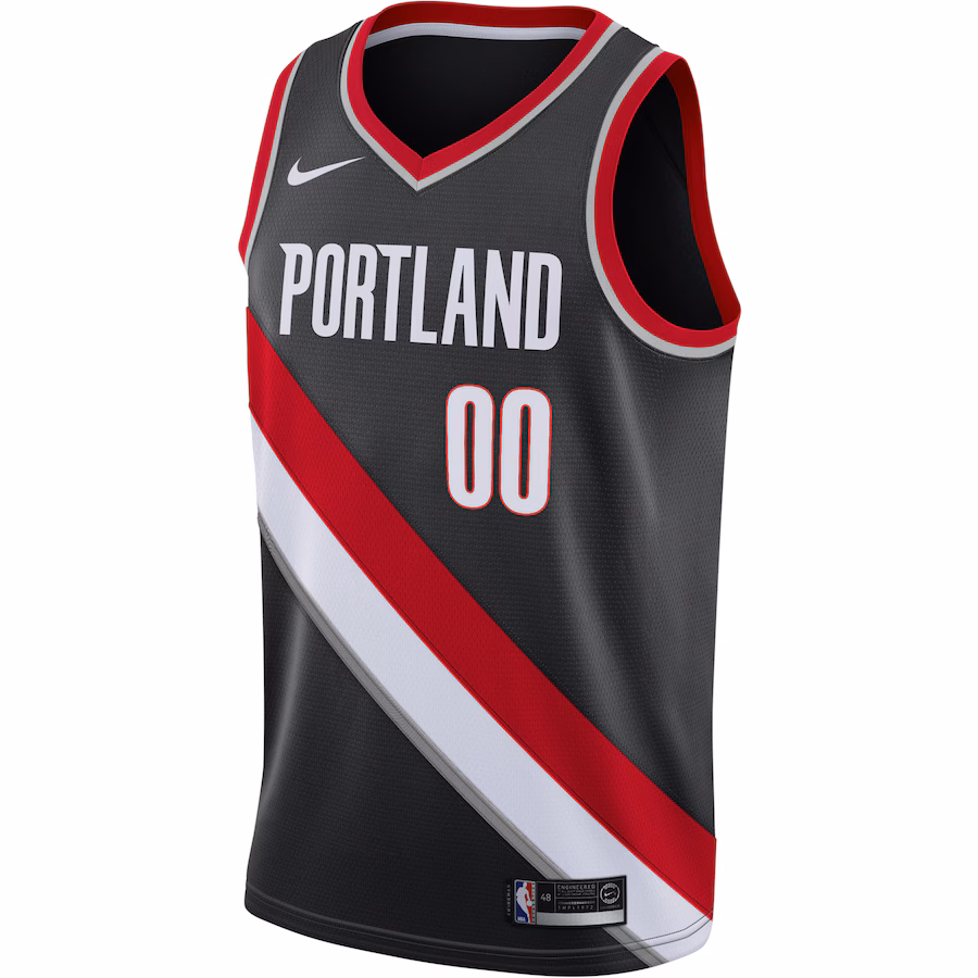Portland Trail Blazers Custom Jersey, Icon Edition, Black