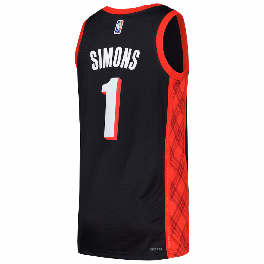 Anfernee Simons, Portland Trail Blazers, City Edition, Black
