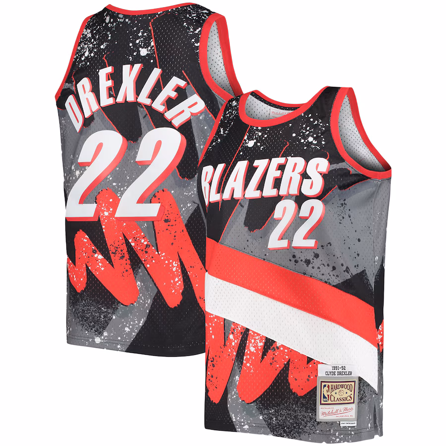 Clyde Drexler, Portland Trail Blazers, 1991/92, Black