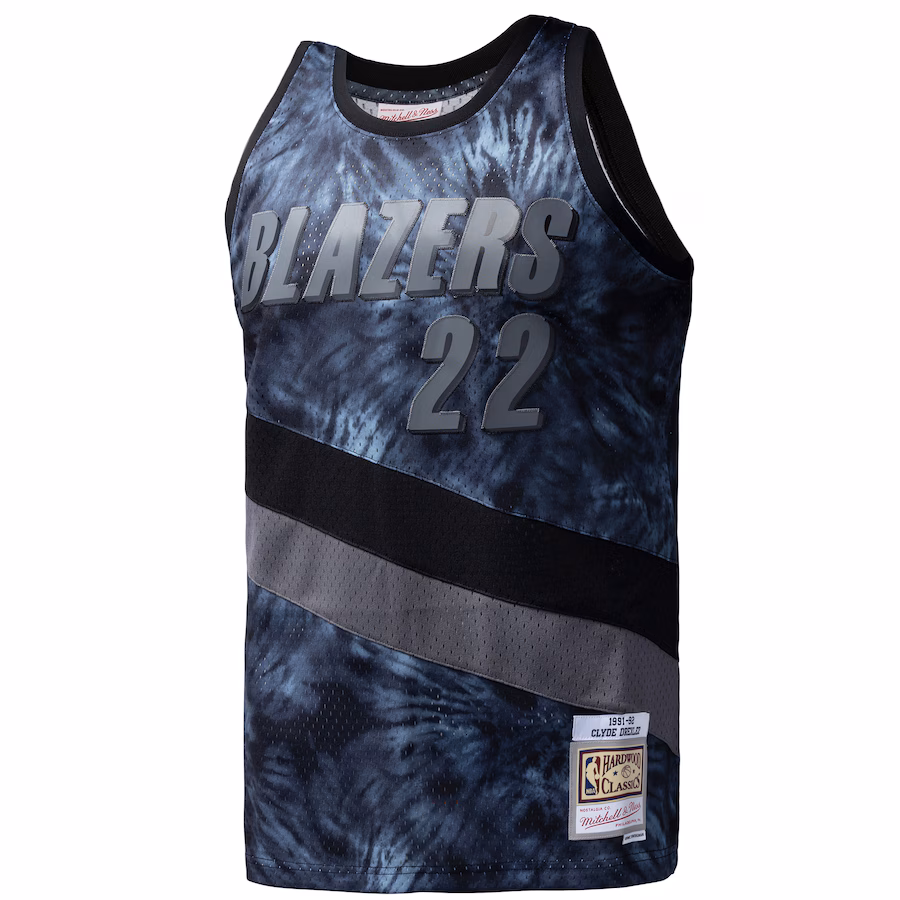 Clyde Drexler, Portland Trail Blazers, 1991/92, Tie-Dye, Black