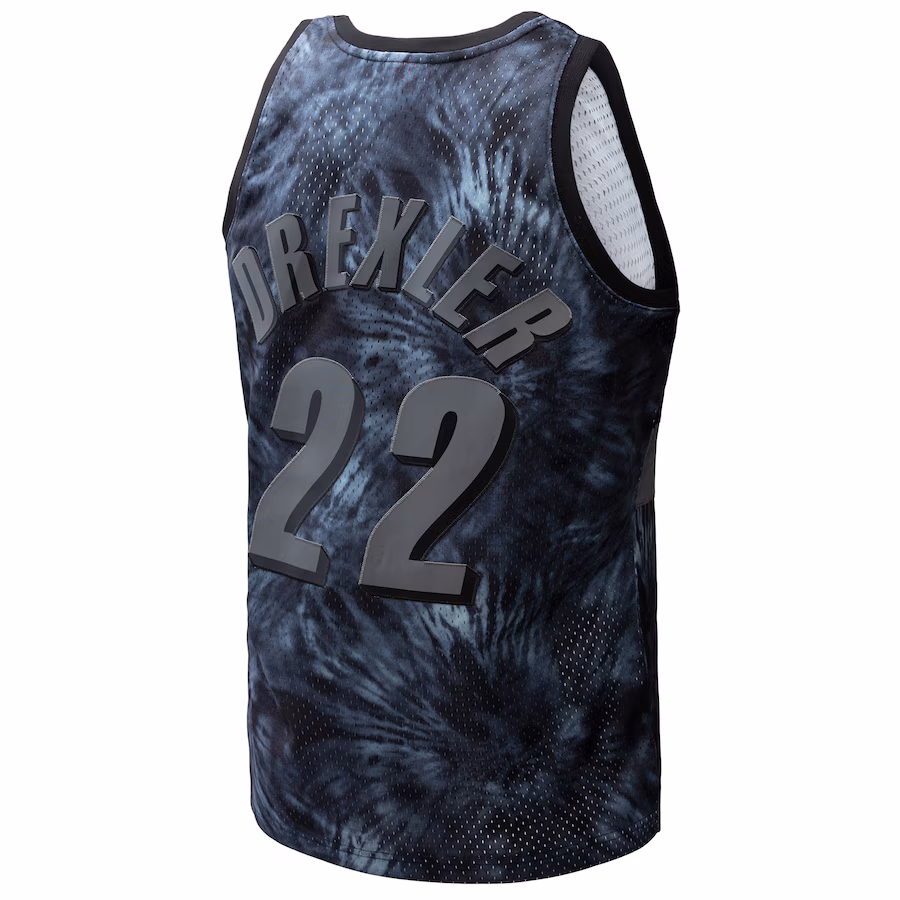 Clyde Drexler, Portland Trail Blazers, 1991/92, Tie-Dye, Black