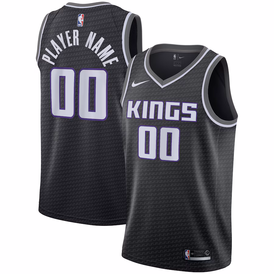 Sacramento Kings Custom Jersey, Statement Edition, Black