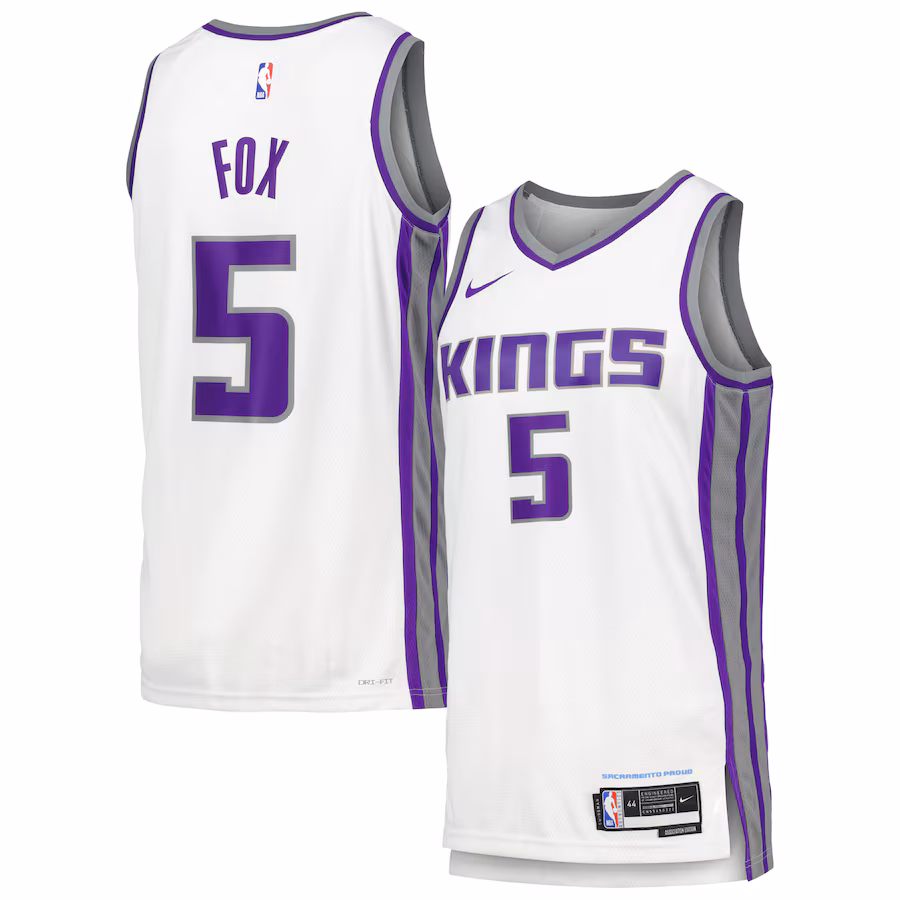 De'Aaron Fox, Sacramento Kings, Association Edition, White