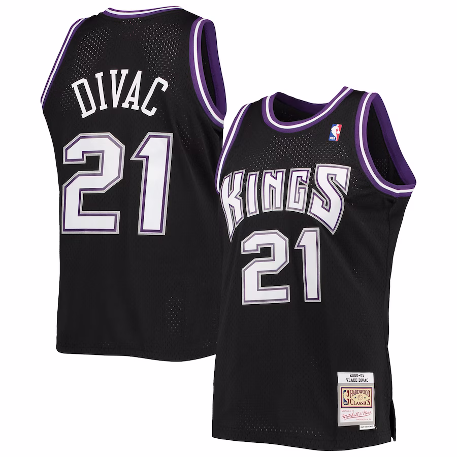 Vlade Divac, Sacramento Kings, 2000/01, Black