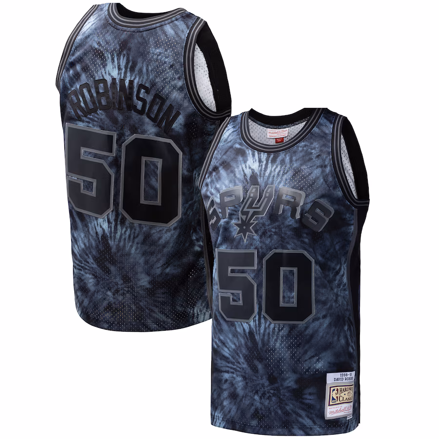 David Robinson, San Antonio Spurs, 1998/99 Tie-Dye Jersey, Black