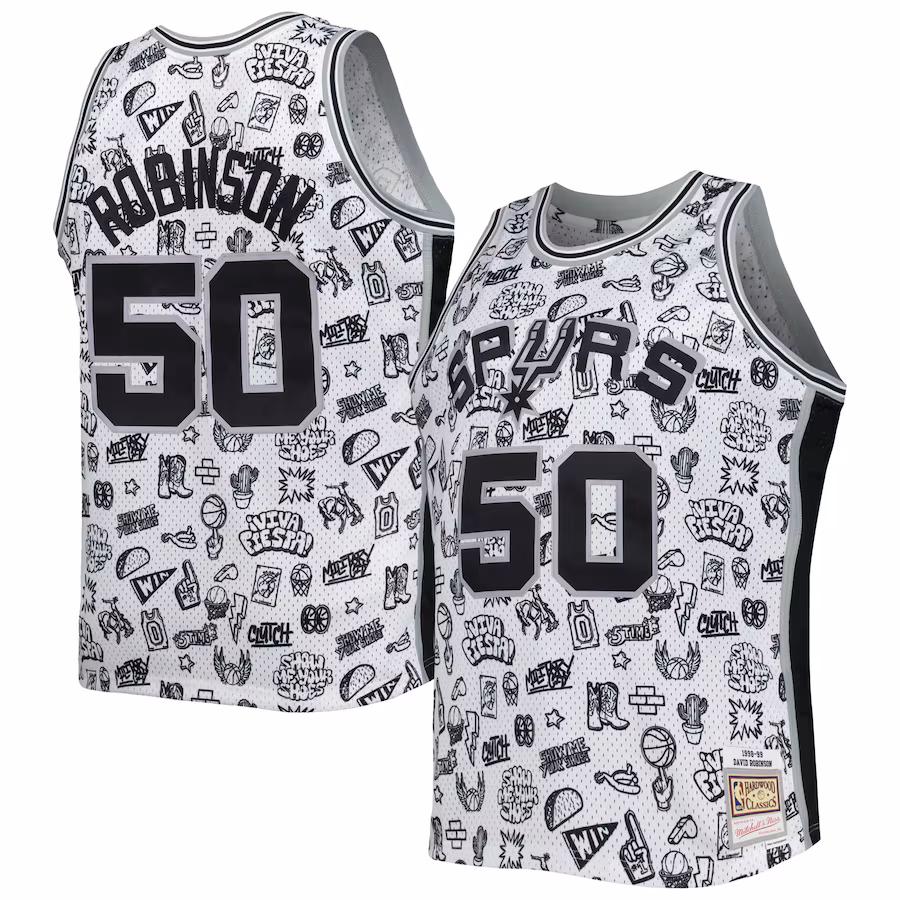 David Robinson, San Antonio Spurs, 1998/99, White