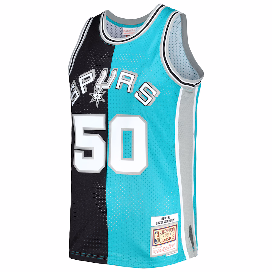 David Robinson, San Antonio Spurs, 1998/99, Black/Cyan