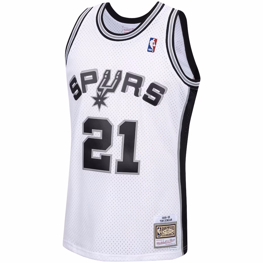 Tim Duncan, San Antonio Spurs, Maglia Edizione Classica 1998/99, Bianco