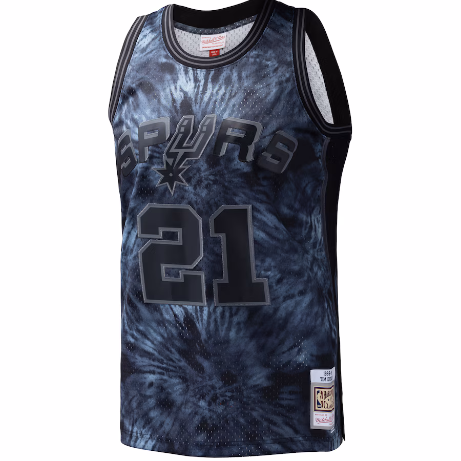 Tim Duncan, San Antonio Spurs, Maglia a Tessitura a Mano 1998/99, Nera