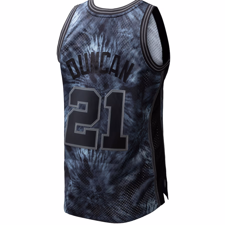Tim Duncan, San Antonio Spurs, Maglia a Tessitura a Mano 1998/99, Nera