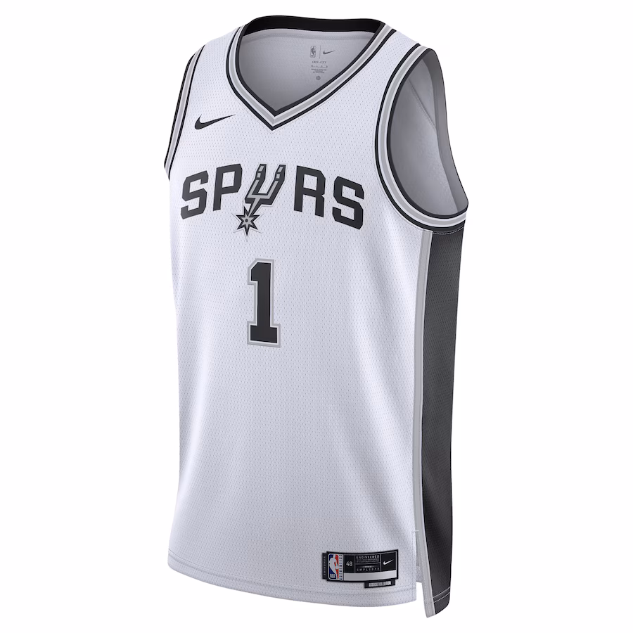 Victor Wembanyama, San Antonio Spurs, Édition Association Unisexe, Blanc
