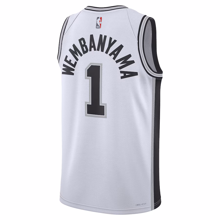Victor Wembanyama, San Antonio Spurs, Édition Association Unisexe, Blanc