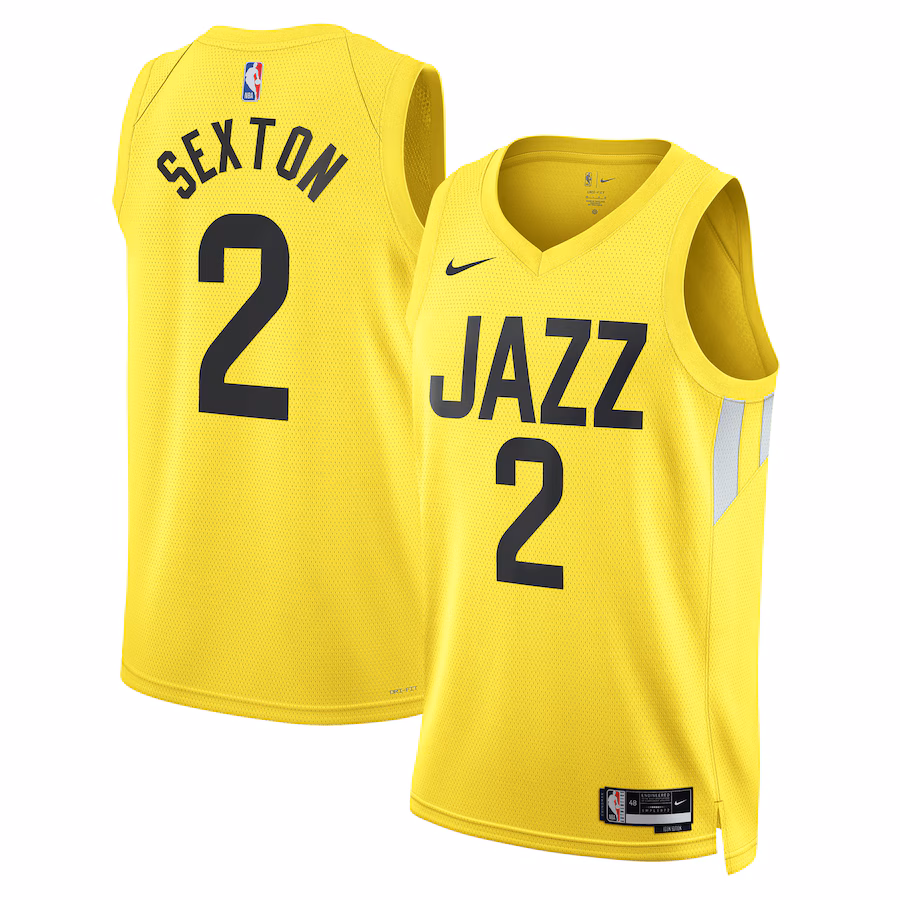 Collin Sexton Utah Jazz Icon Edition Yellow